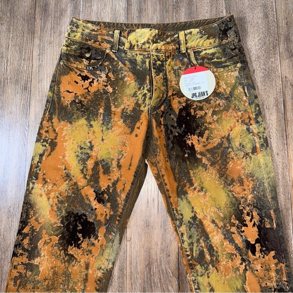 Vintage Jean Paul Gaultier Moss Camo Dead Stock Velvet Grunge Camo straight low - Picture 11 of 16